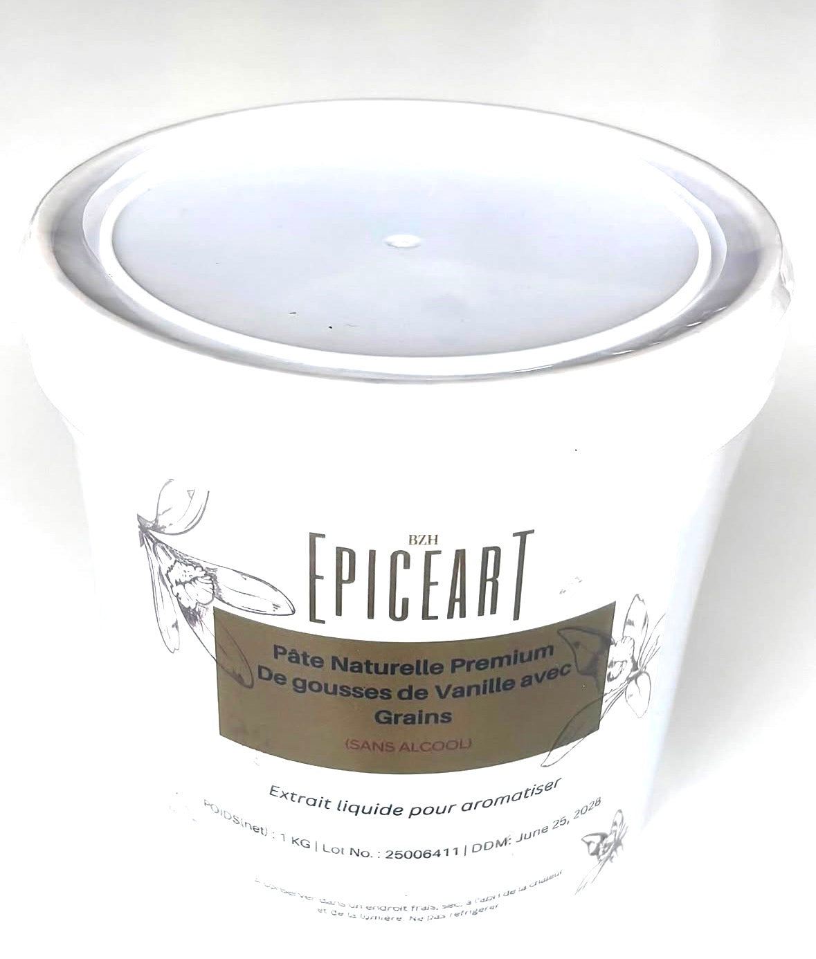 1 kg de pâte premium naturelle de gousses vanilles
