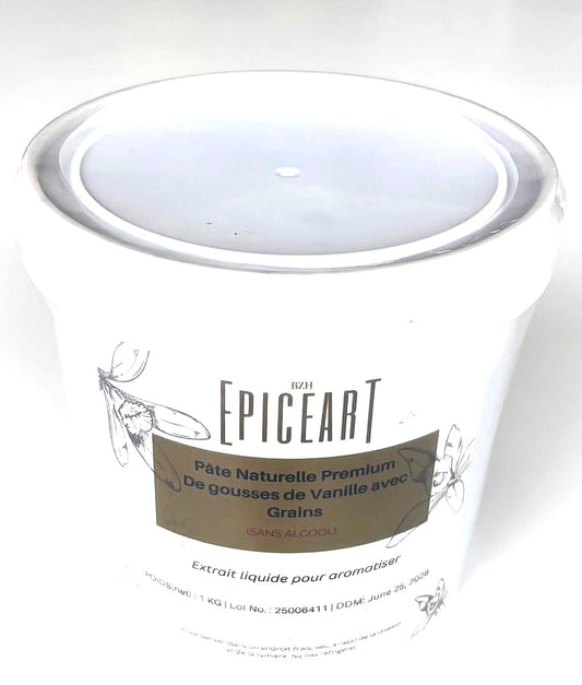 1 kg de pâte premium naturelle de gousses vanilles